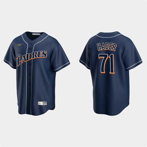 Men%27s San Diego Padres #71 Josh Hader Nike Navy Cooperstown Collection Jersey Dzhi->san diego padres->MLB Jersey